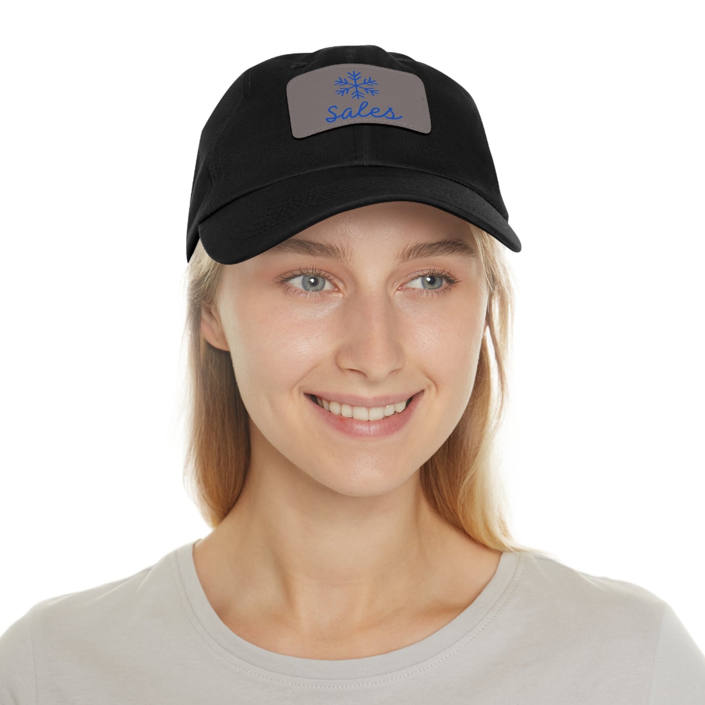 Snow Sales Hat with Leather Patch (Rectangle)