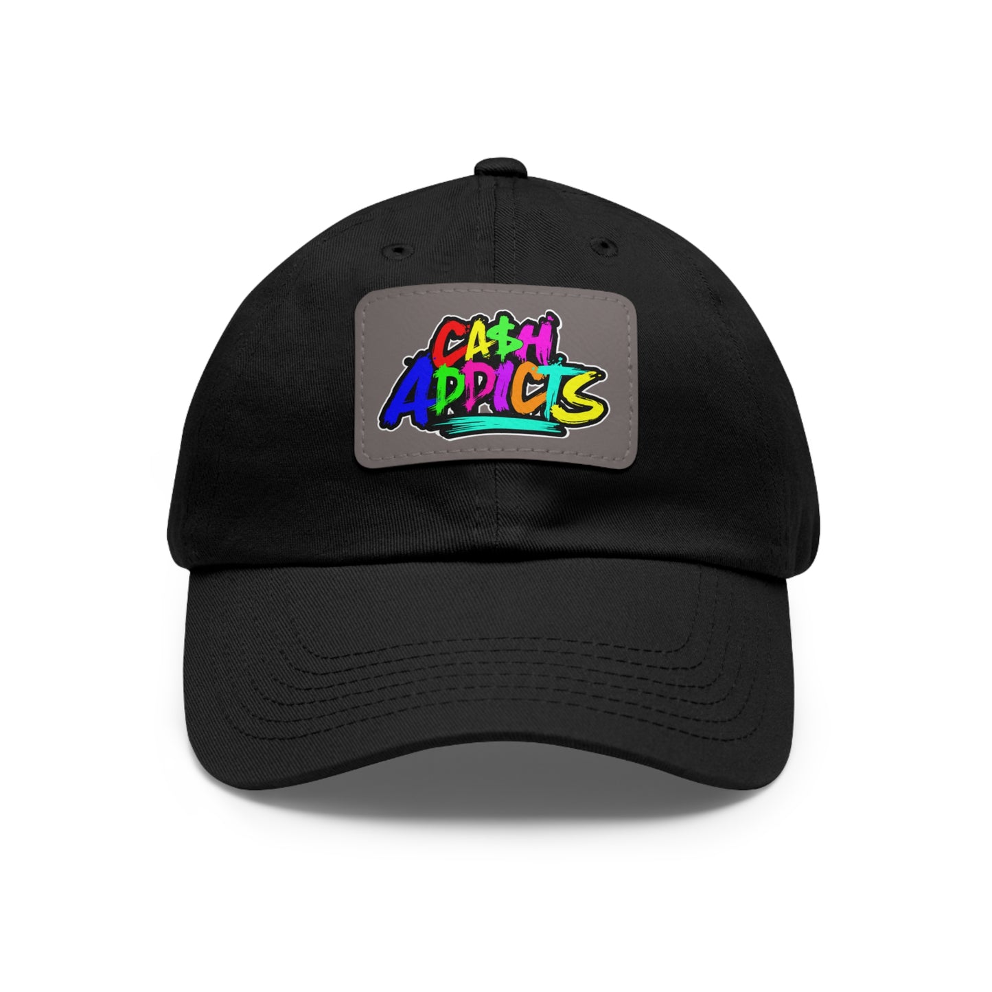 Cash addicts Hat with Leather Patch (Rectangle)