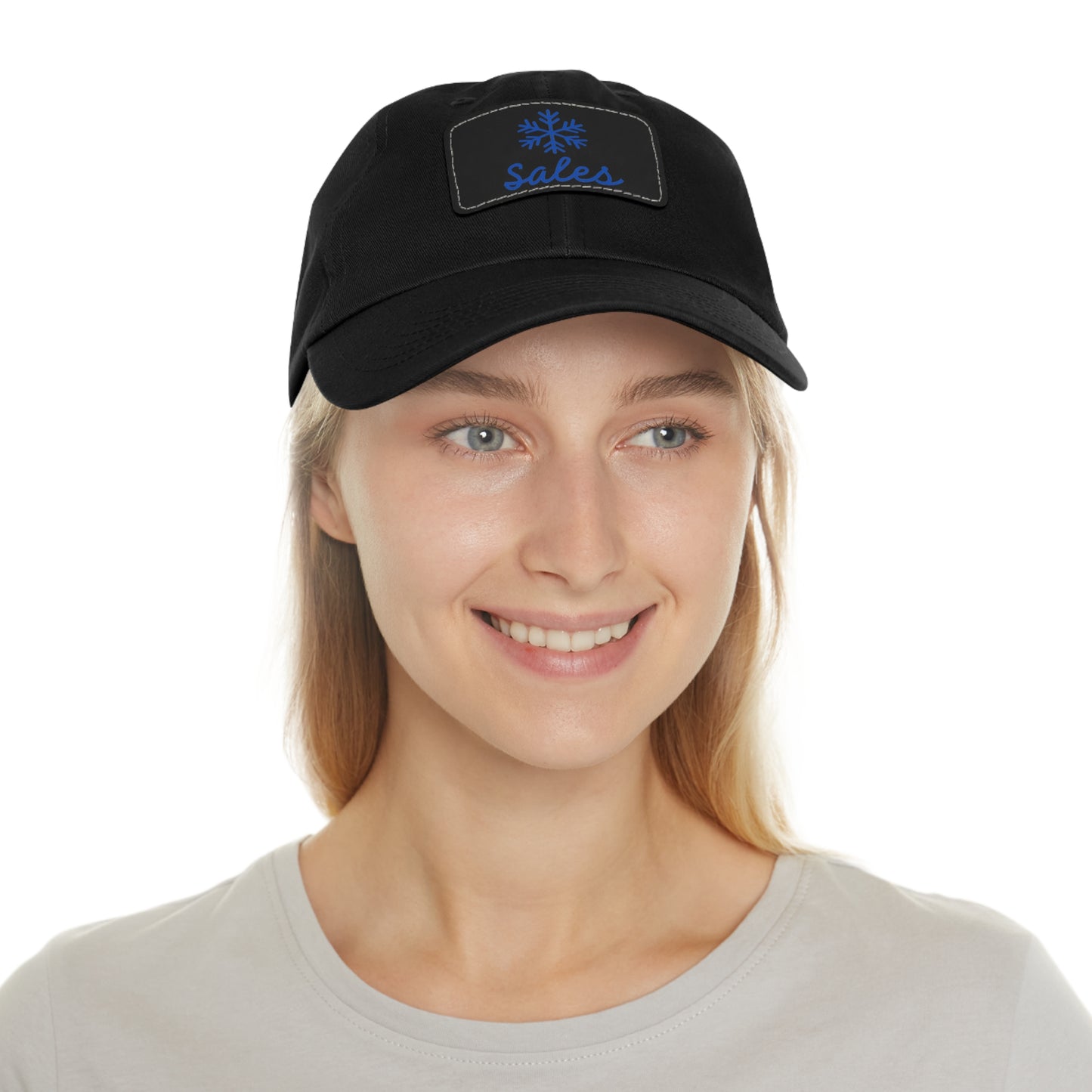 Snow Sales Hat with Leather Patch (Rectangle)