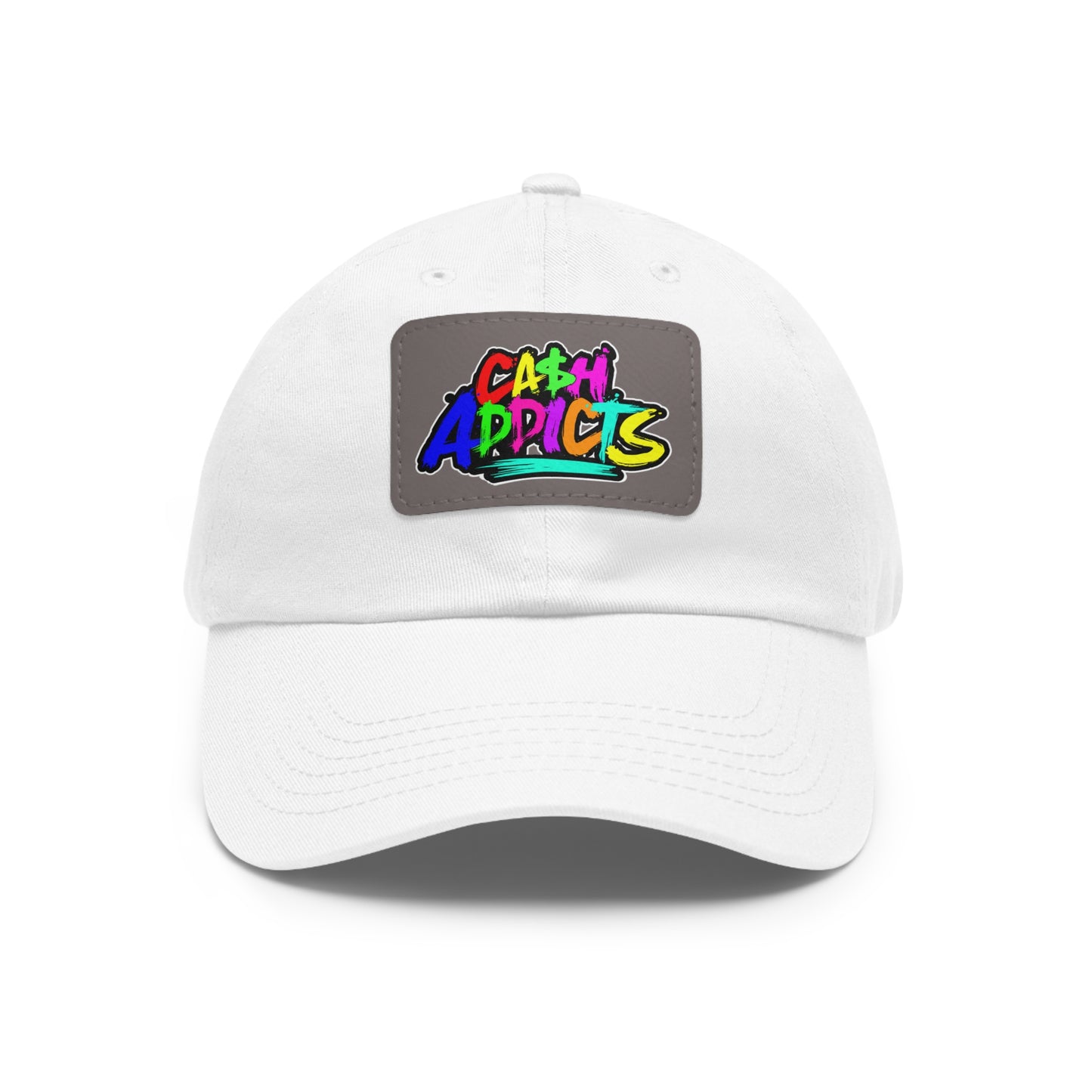 Cash addicts Hat with Leather Patch (Rectangle)